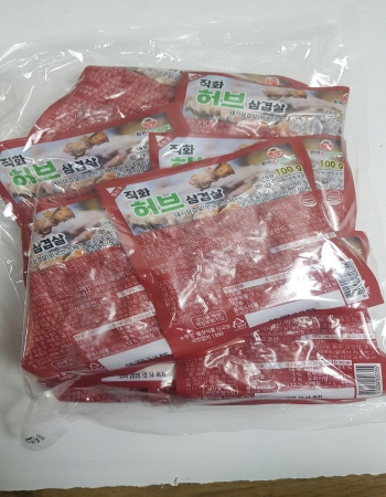 냉동)한쿡직화허브삼겹살100g*10ea