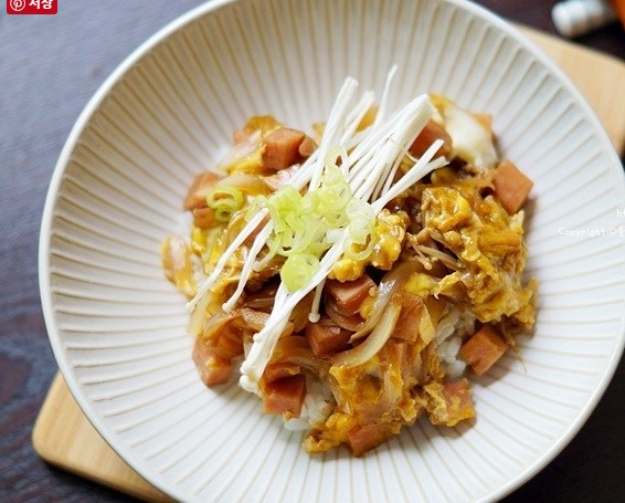 추천메뉴) 스팸계란덮밥